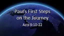 Paul’s First Steps