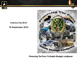 Industry Day Brief