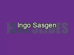Ingo Sasgen