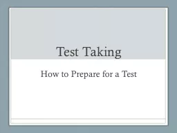 Test Taking