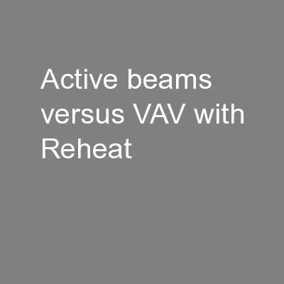Active beams versus VAV with Reheat