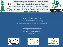 Reinforcing the Resilience of Poor Rural Communities in the