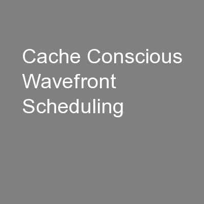 Cache Conscious Wavefront Scheduling
