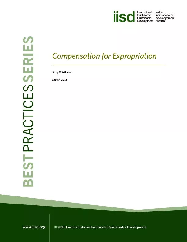 Compensation for Expropriation
