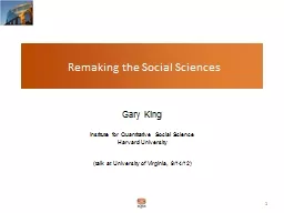 Remaking the Social Sciences