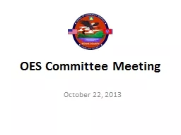 OES Committee Meeting
