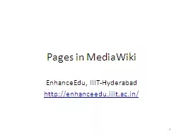 Pages in MediaWiki