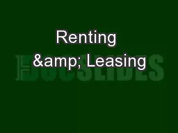 Renting & Leasing