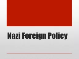 Nazi Foreign Policy