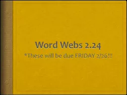 Word Webs 2.24