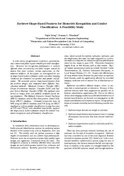 EyebrowShape-BasedFeaturesforBiometricRecognitionandGenderClassi