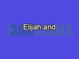 Elijah and