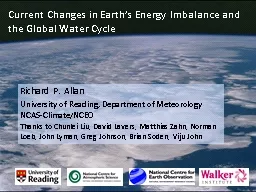 Current Changes in Earth’s Energy Imbalance and the Globa