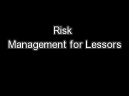 Risk Management for Lessors