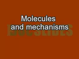 Molecules and mechanisms