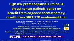 High risk premenopausal Luminal A breast cancer patients de