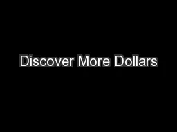 Discover More Dollars
