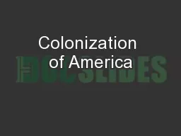 Colonization of America