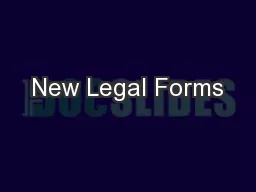 New Legal Forms