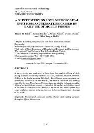A Survey Study on Some Neurological Symptoms and Sensations Caused by