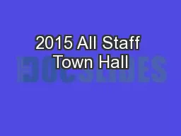 2015 All Staff Town Hall