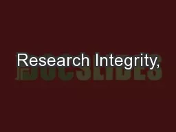 Research Integrity,