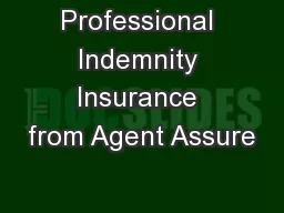 Professional Indemnity Insurance from Agent Assure