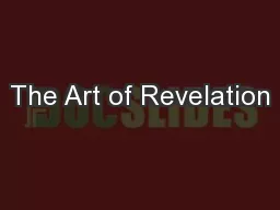 The Art of Revelation