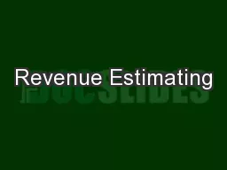 Revenue Estimating
