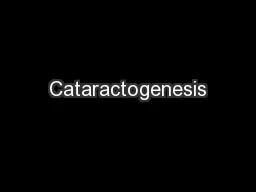 Cataractogenesis