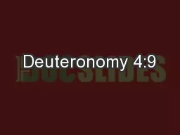 Deuteronomy 4:9