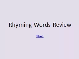 Rhyming Words Review