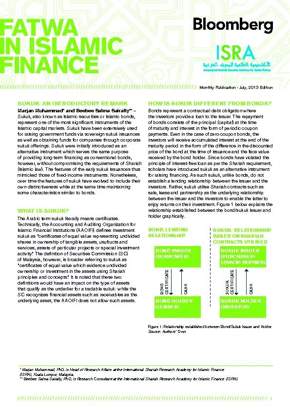 SUKUK: AN INTRODUCTORY REMARK