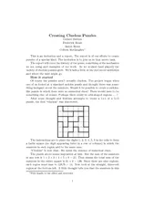 Creating Clueless Puzzles Gerard Butters Frederick Hen