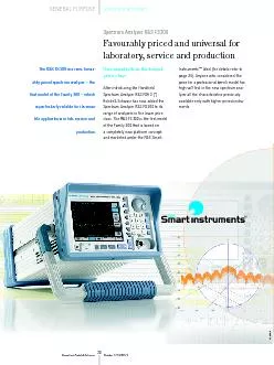 Spectrum Analyzer R&S FS300laboratory, service and productionThe R&S F