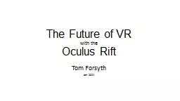 Developing VR Experiences