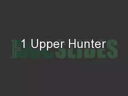 1 Upper Hunter