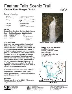 Feather Falls ScenicrailFeather River Ranger DistrictGeneral Informati