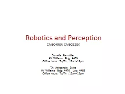 Robotics and Perception