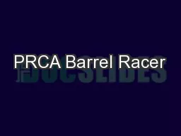 PRCA Barrel Racer