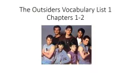 The Outsiders Vocabulary List 1
