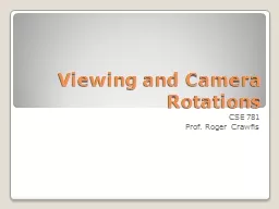 Viewing and Camera Rotations