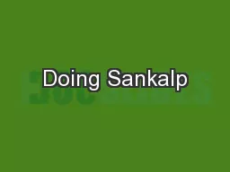Doing Sankalp