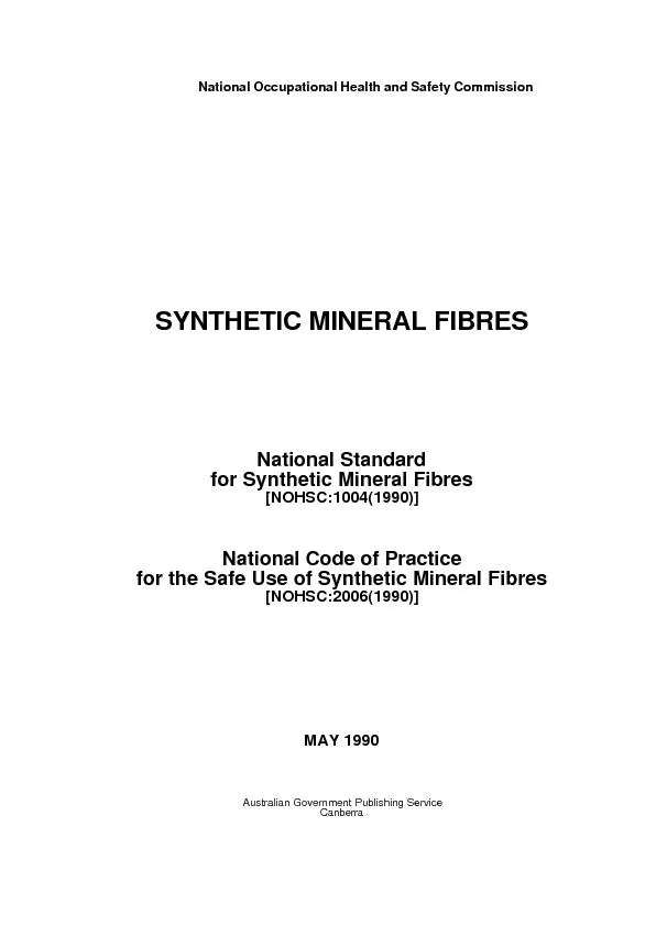National Occupational Health and Safety Commission   SYNTHETIC MINERAL