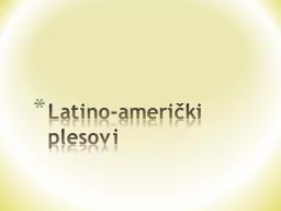 Latino-američki plesovi