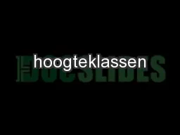 hoogteklassen