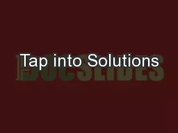 Tap into Solutions