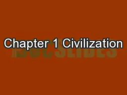Chapter 1 Civilization