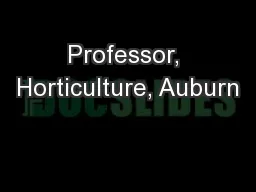 Professor, Horticulture, Auburn