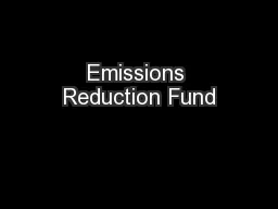 Emissions Reduction Fund
